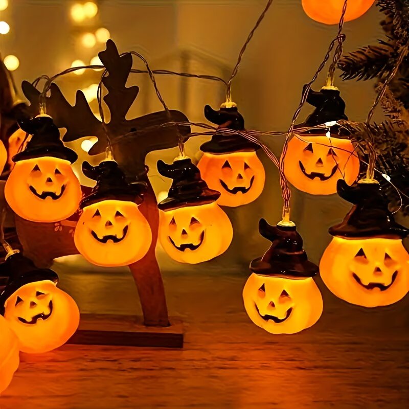 Halloween Led String Lights Orange - Guirnalda de luces LED con forma