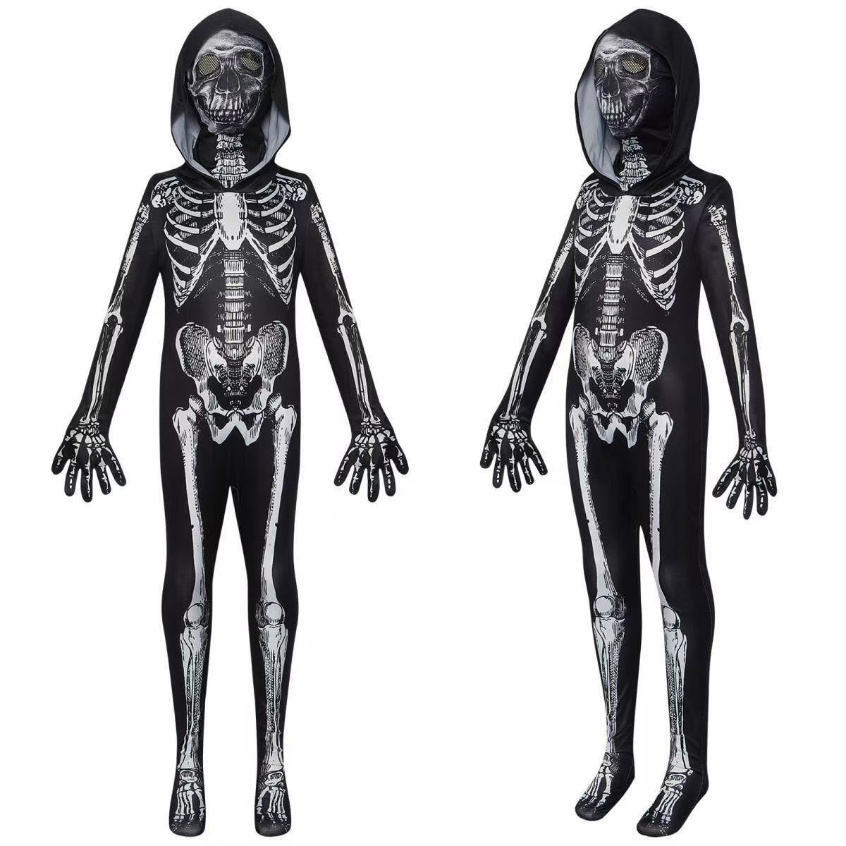 Halloween Costume Kids - Disfraz de Esqueleto Aterrador para Niños,
