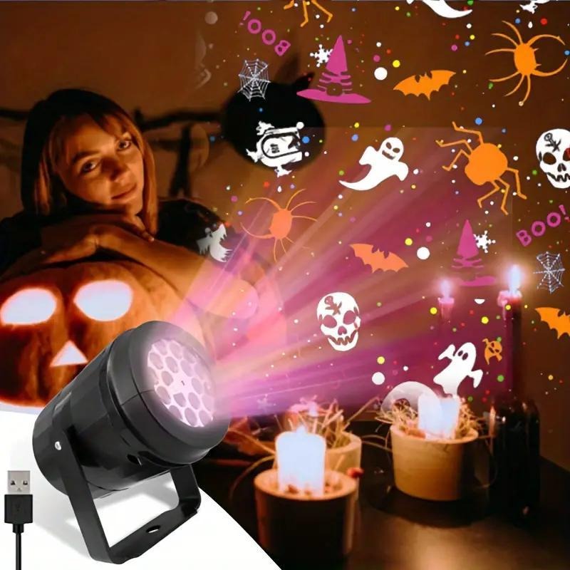 Halloween Pumpkin Decor Led - Proyector LED de Halloween para Exteriores,