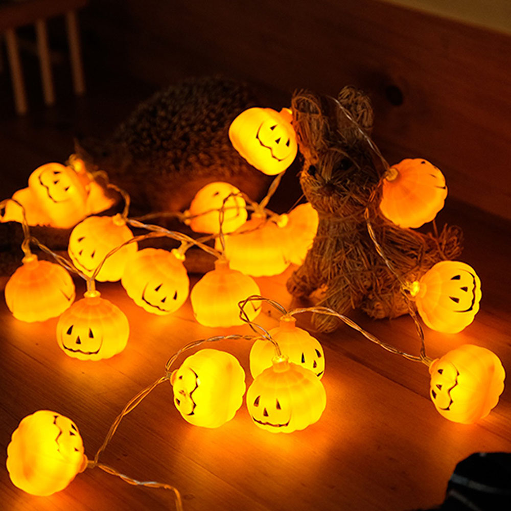 Halloween Led String Lights Orange - Guirnalda de luces LED de calabaza