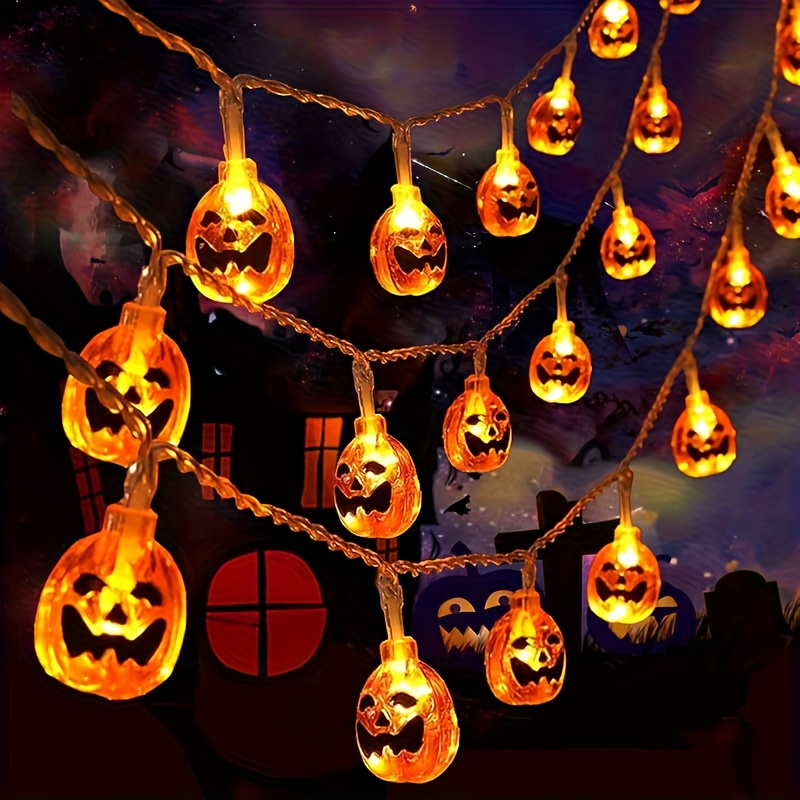 Halloween Led String Lights Orange - Guirnalda de Luces LED de Calabaza