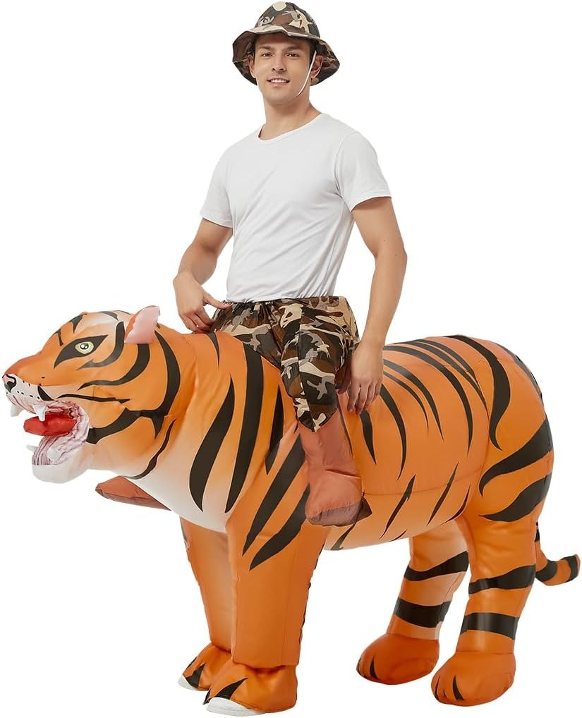 Halloween Costume Adult - Disfraz de tigre inflable para adultos,