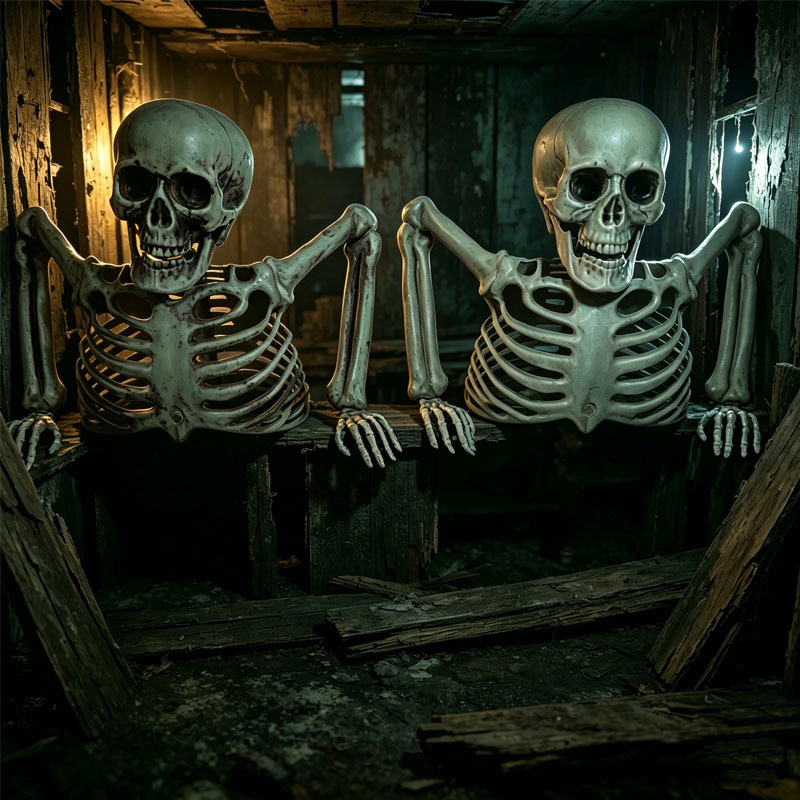 Halloween Skeleton Decoration - Adorno de calavera de medio esqueleto