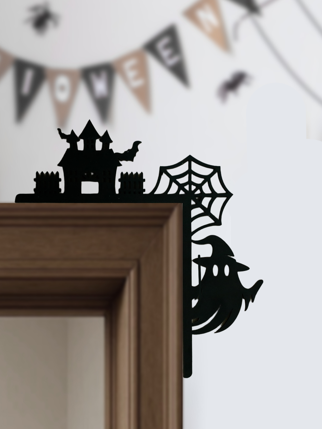 Decoración de esquina de puert - Spider Web Halloween Decoration reseña y precio