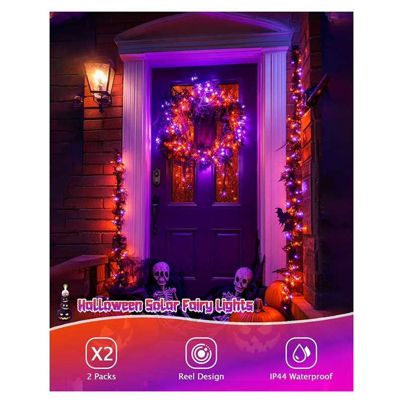Luces Solares de Halloween DT1 - Halloween Led String Lights Orange reseña y precio