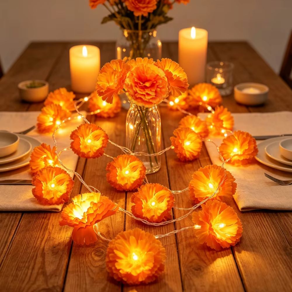 Luces LED de calentanas estilo - Halloween Led String Lights Orange reseña y precio