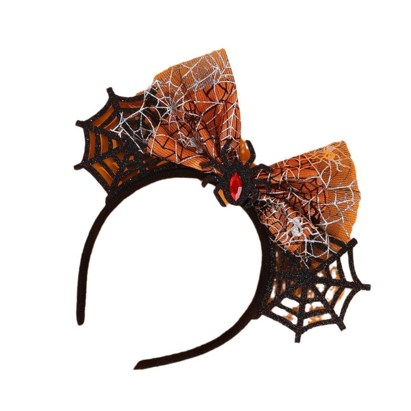 Diadema de Tul Negra con Lazo  - Spider Web Halloween Decoration reseña y precio