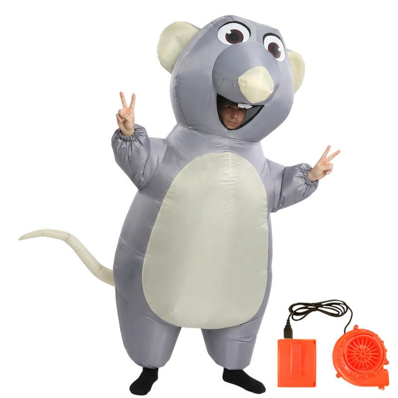 Disfraz de ratón gris inflable - Halloween Costume Kids reseña y precio