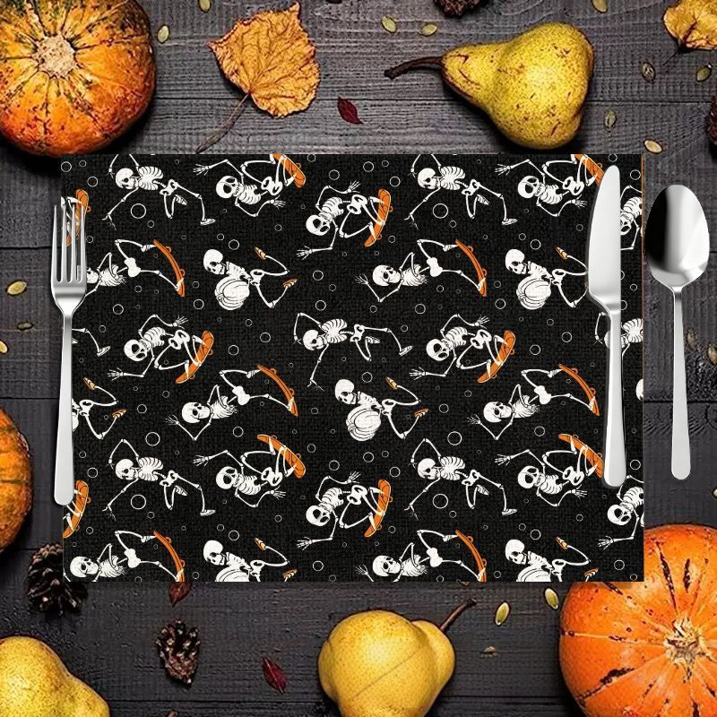 VIKAMA - Juego de 2/4/6 Mantel - Spider Web Halloween Decoration reseña y precio