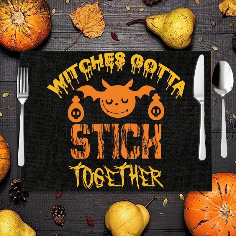 VIKAMA - Juego de 2/4/6 Mantel - Spider Web Halloween Decoration reseña y precio