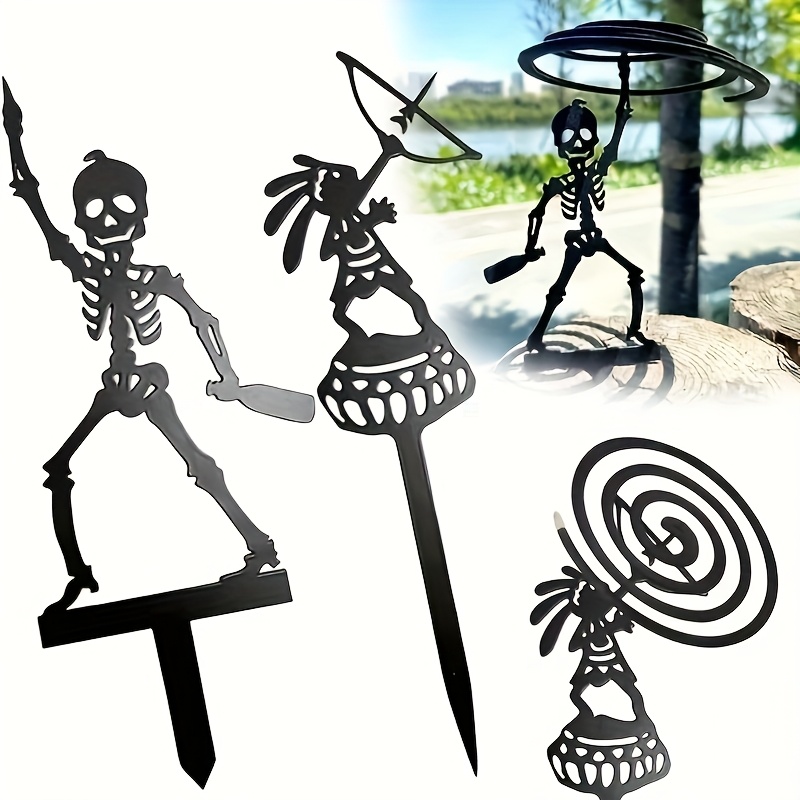 Soporte de metal portátil para - Halloween Skeleton Decoration reseña y precio
