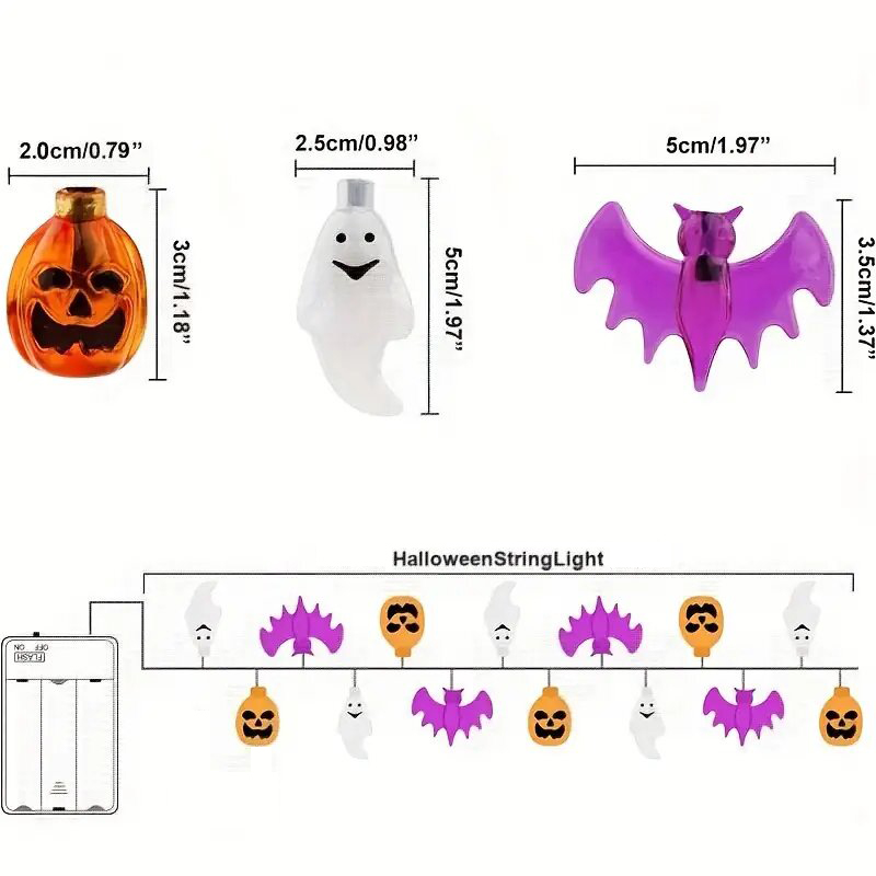 Luces LED de Cadena de Hallowe - Halloween Led String Lights Orange reseña y precio
