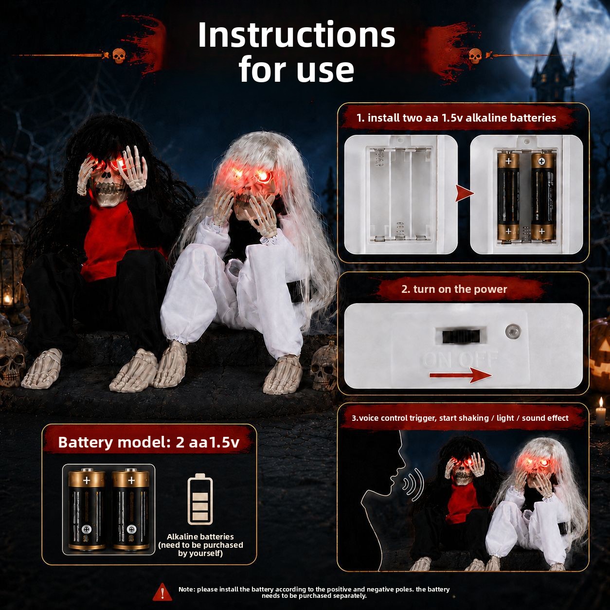 Adorno de esqueleto para jardí - Halloween Skeleton Decoration reseña y precio
