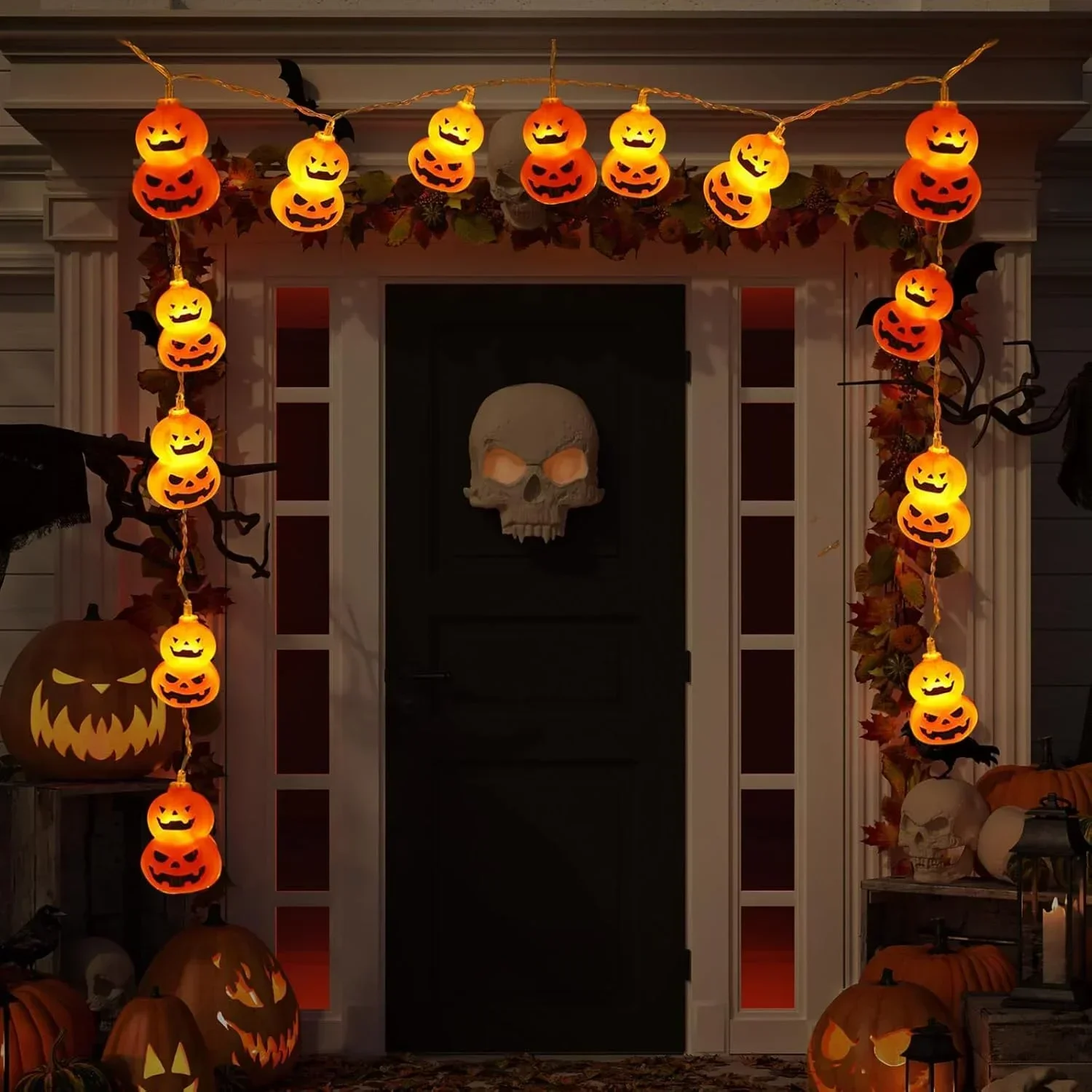 Guirnalda de luces con forma d - Halloween Led String Lights Orange reseña y precio