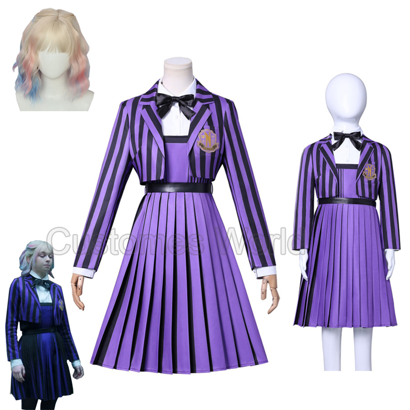Uniforme de la Academia Neverm - Halloween Costume Kids reseña y precio