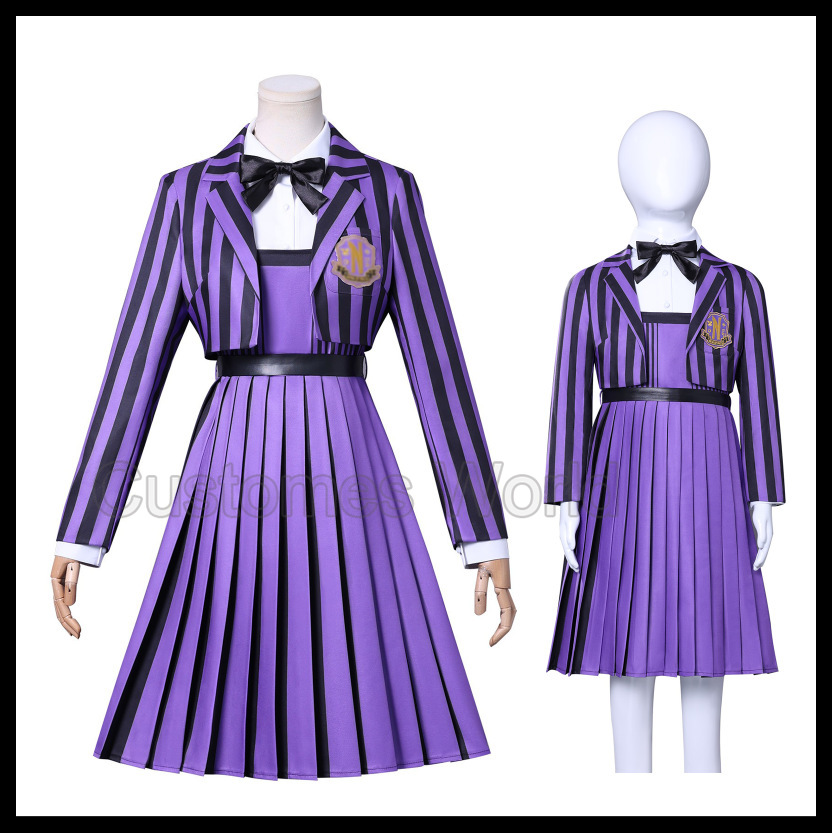 Uniforme de la Academia Neverm - Halloween Costume Kids reseña y precio