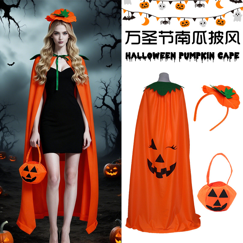 Conjunto de capa de disfraz de - Pumpkin Lantern Halloween reseña y precio