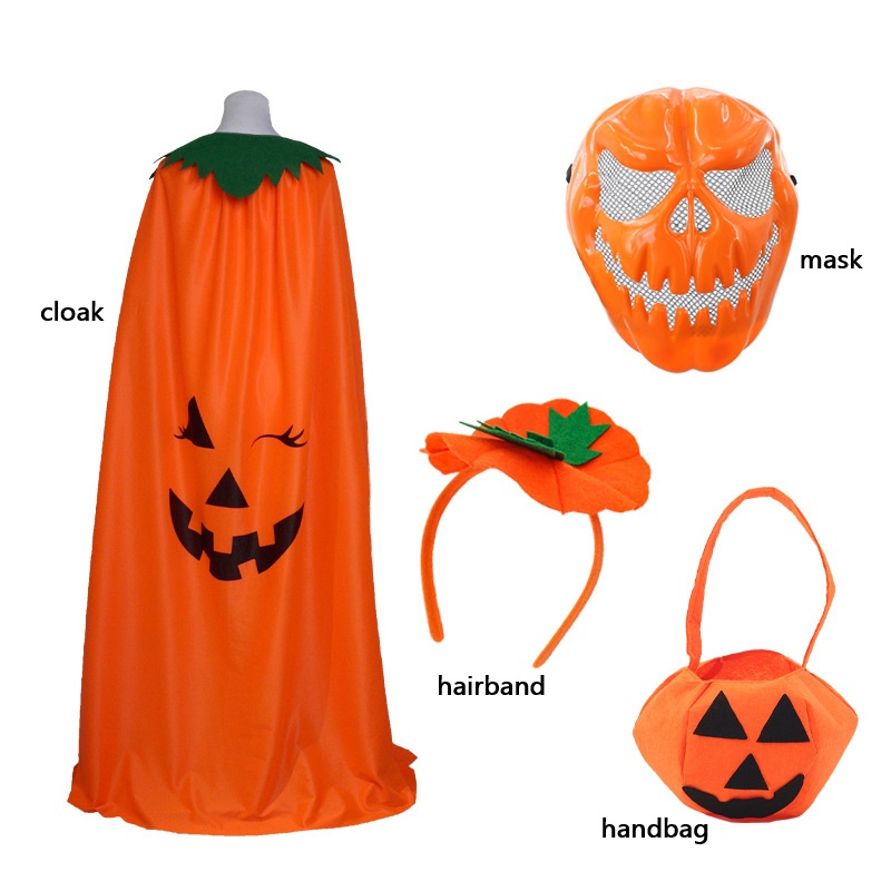 Conjunto de capa de disfraz de - Pumpkin Lantern Halloween reseña y precio