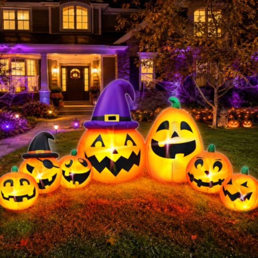 Decoración inflable de calabaz - Halloween Pumpkin Decor Led reseña y precio