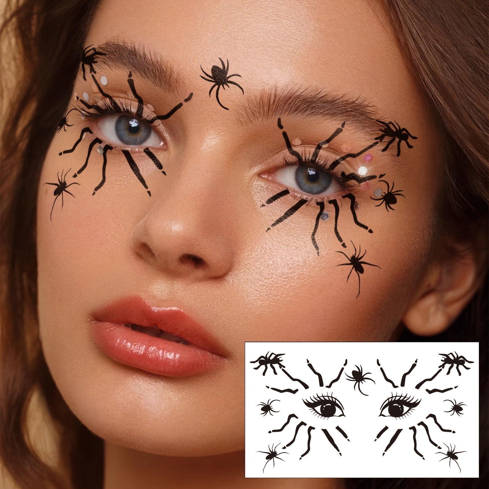 10 piezas de pegatinas de arañ - Spider Web Halloween Decoration reseña y precio