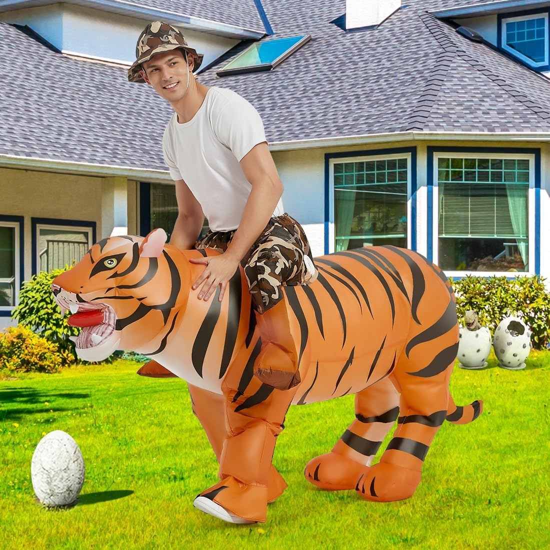 Disfraz de tigre inflable para - Halloween Costume Adult reseña y precio