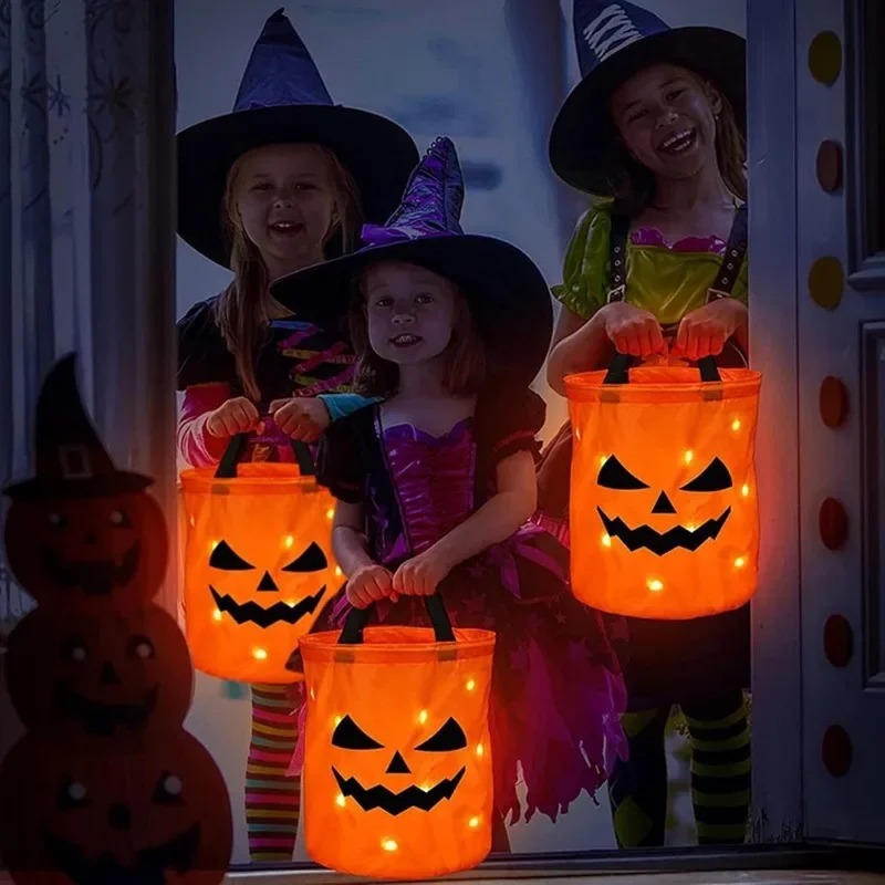 1-10PC Cesta de calabaza LED d - Halloween Pumpkin Decor Led reseña y precio