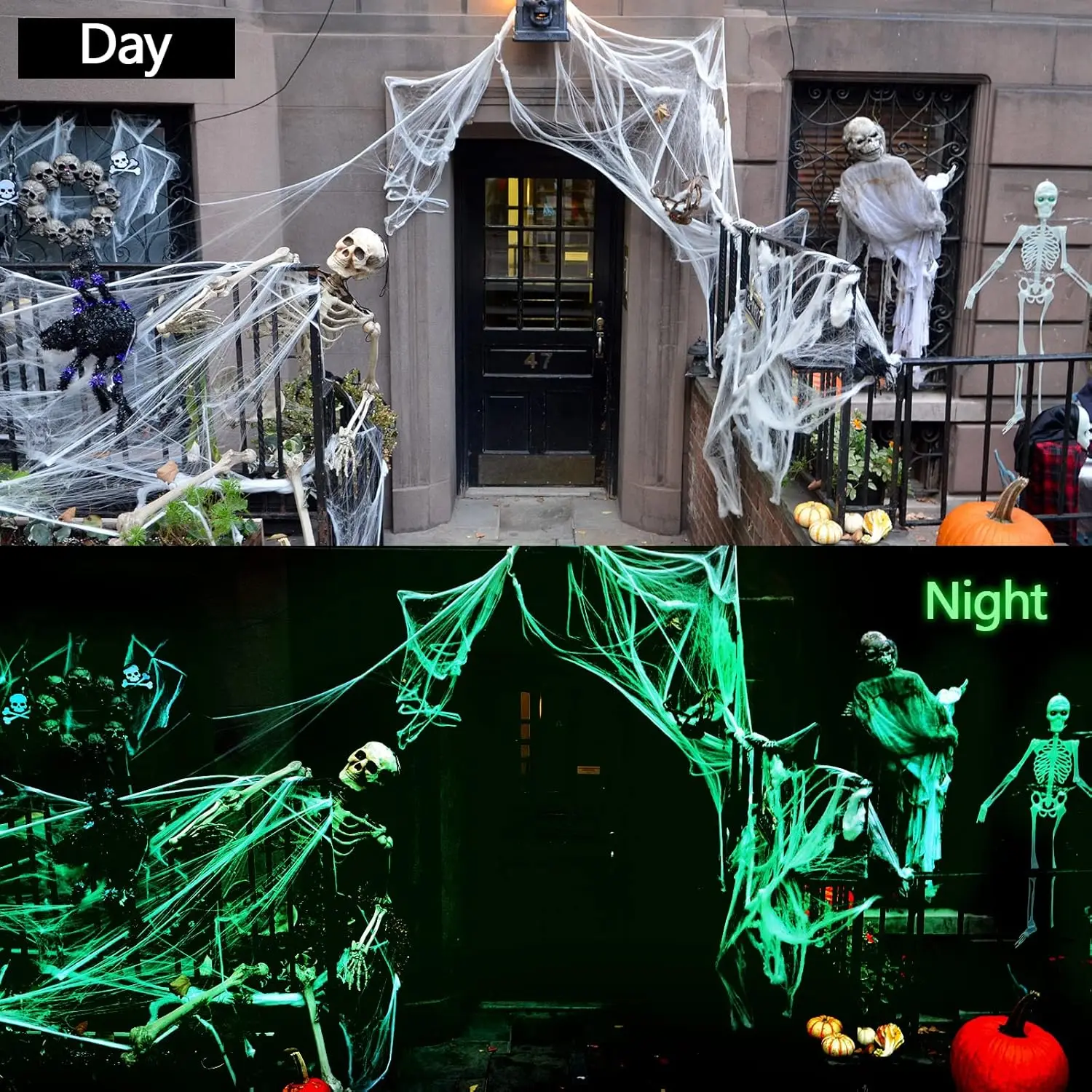 1-5 juegos de telarañas fluore - Spider Web Halloween Decoration reseña y precio