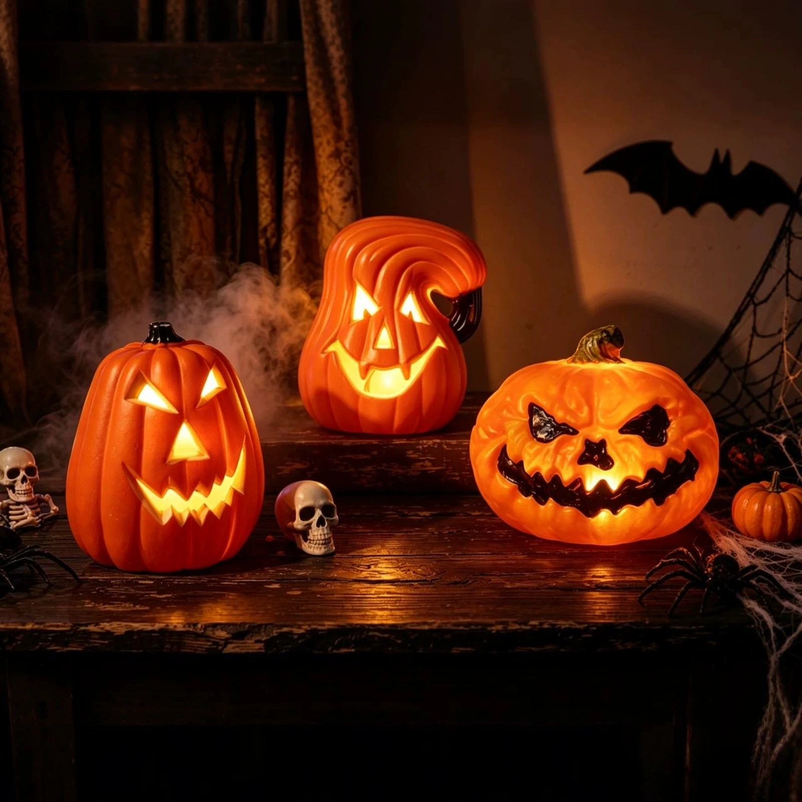 Decoración de calabaza brillan - Halloween Pumpkin Decor Led reseña y precio